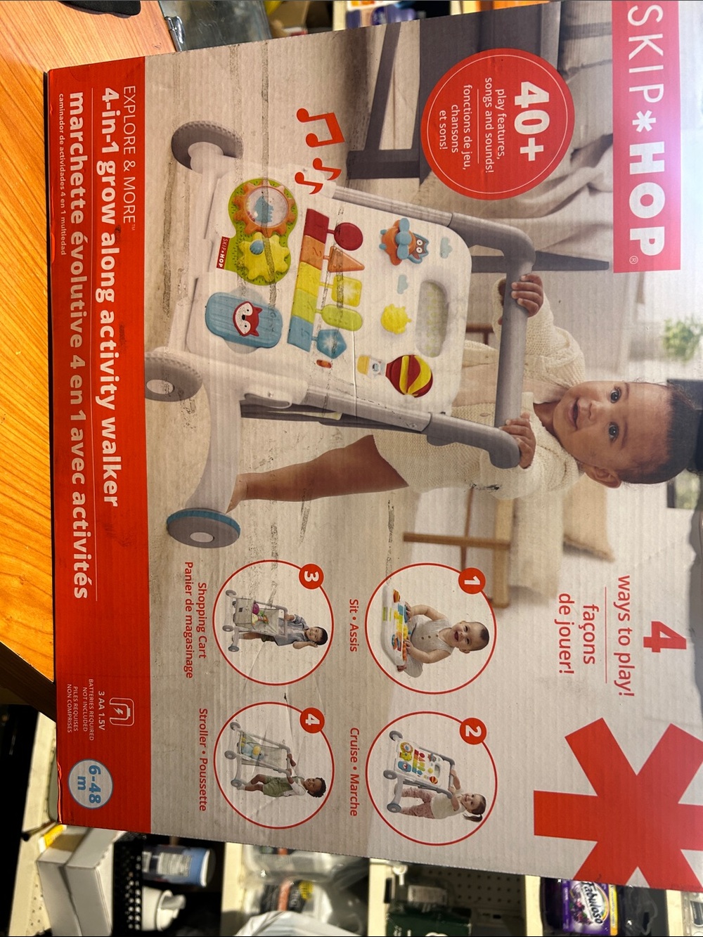 NIB Skip & Hop 4-in-1 Grow-Along Activity Walker - White (6-48M)